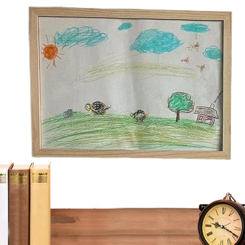 Holzrahmen zum Basteln, Holzrahmen | Bilderrahmen aus Holz - Bilderrahmen zum Aufhängen oder Aufstellen mit Holzdekorationen, einfach zu montierender Malrahmen für Handwerkerprojekte von Jlobnyiun