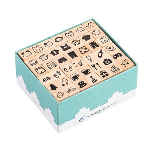 Holzstempel, dekorative Gummistempel, DIY Kunstset | 42 Stück Geometrie Schablonen Set mit Tintencharakteristik und aufgedruckten Tierformen, Stempelspielzeug Holzstempel, dekorative Gummistempel, DIY Kunstset | 42 Stück Geometrie Schablonen Set mit Tintencharakteristik und aufgedruckten Tierformen, Stempelspielzeug von Jlobnyiun