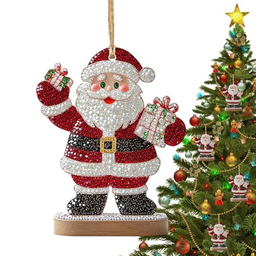 Jlobnyiun Anhänger aus Acrylfarbe, Weihnachtsmann-Ornamente für Weihnachtsbaum, Weihnachtsbaumschmuck mit Anhänger, langlebig, leichter Weihnachtsbaum-Anhänger, Vater-Ornamente Jlobnyiun Anhänger aus Acrylfarbe, Weihnachtsmann-Ornamente für Weihnachtsbaum, Weihnachtsbaumschmuck mit Anhänger, langlebig, leichter Weihnachtsbaum-Anhänger, Vater-Ornamente von Jlobnyiun