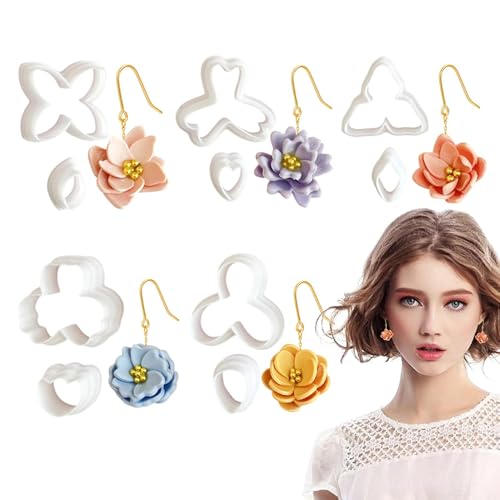 Jlobnyiun Blumenschneider – Tonschneider formen Schmuck, 3D-Tonschneider, Formen für Tonschneider | Sommerstil, Schmuckherstellungszubehör, 5 Formen, Blumendesign für Mädchen Jlobnyiun Blumenschneider – Tonschneider formen Schmuck, 3D-Tonschneider, Formen für Tonschneider | Sommerstil, Schmuckherstellungszubehör, 5 Formen, Blumendesign für Mädchen von Jlobnyiun