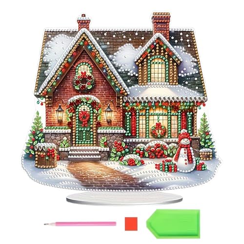 Jlobnyiun Gem Art Tischornamente, Schreibtisch-Ornamente, Gem Art Thema, Weihnachtsmotiv, Acrylfarbe, Mosaik-Kunsthandwerk für Erwachsene, Anfänger, Heimdekoration für Wohnzimmer Jlobnyiun Gem Art Tischornamente, Schreibtisch-Ornamente, Gem Art Thema, Weihnachtsmotiv, Acrylfarbe, Mosaik-Kunsthandwerk für Erwachsene, Anfänger, Heimdekoration für Wohnzimmer von Jlobnyiun