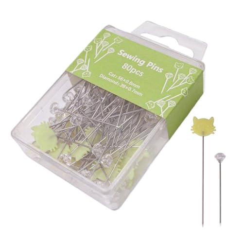 Jlobnyiun Gerade Stecknadeln | 80 x Nadeln zum Quilten – Zubehör zur Befestigung von Stoff für die Herstellung von Schmuck Deko und Jlobnyiun Gerade Stecknadeln | 80 x Nadeln zum Quilten – Zubehör zur Befestigung von Stoff für die Herstellung von Schmuck Deko und von Jlobnyiun
