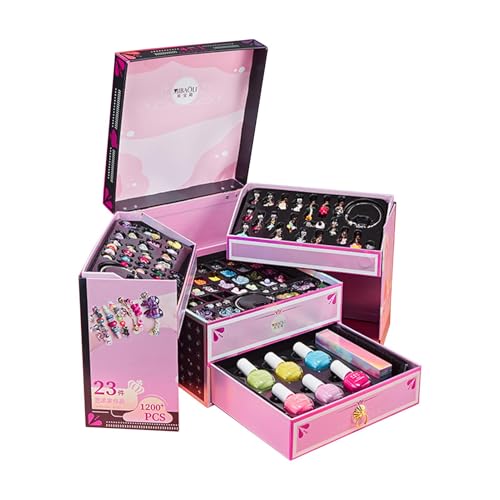 Jlobnyiun Handgemachtes Perlenschmuck-Set – Perlen-Charm-Set, tragbare Schmuck-Aufbewahrungsbox, handgefertigtes Perlen-Charm-Herstellungsset, Set Jlobnyiun Handgemachtes Perlenschmuck-Set – Perlen-Charm-Set, tragbare Schmuck-Aufbewahrungsbox, handgefertigtes Perlen-Charm-Herstellungsset, Set von Jlobnyiun