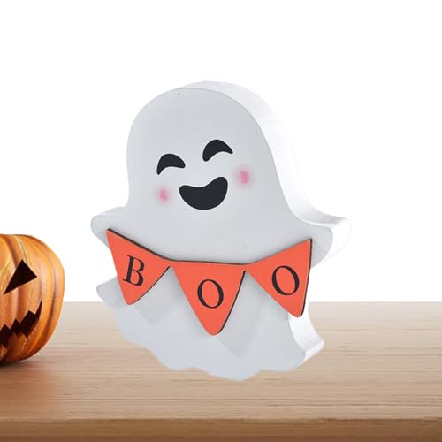 Jlobnyiun Holz-Bastelornamente für Halloween, 15,2 x 10,2 cm, Bastelornamente, Halloween, Tischdekoration, niedliche gruselige Halloween-Dekoration, Geister-Ornamente für den Schreibtisch Jlobnyiun Holz-Bastelornamente für Halloween, 15,2 x 10,2 cm, Bastelornamente, Halloween, Tischdekoration, niedliche gruselige Halloween-Dekoration, Geister-Ornamente für den Schreibtisch von Jlobnyiun