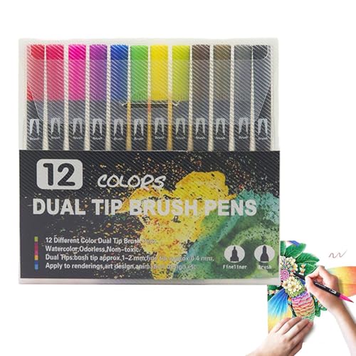 Jlobnyiun Kunstmarker mit Doppelspitze, Malmarker für | Doppelspitzen-Marker zum Schreiben | Marker mit Doppelspitze, nummeriert nach Farbe zum Zeichnen Jlobnyiun Kunstmarker mit Doppelspitze, Malmarker für | Doppelspitzen-Marker zum Schreiben | Marker mit Doppelspitze, nummeriert nach Farbe zum Zeichnen von Jlobnyiun