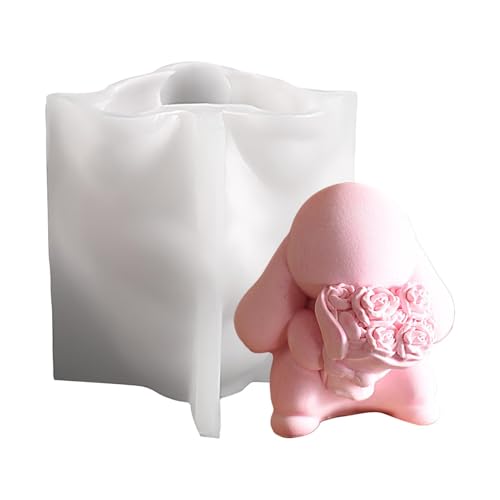 Jlobnyiun Niedliche Hasen-Kerzenformen – Silikonformen Hase, Epoxidharz Form | Fondantform Hase mit Blumen aus Silikon für die Dekoration von Kuchen, Hase, Jlobnyiun Niedliche Hasen-Kerzenformen – Silikonformen Hase, Epoxidharz Form | Fondantform Hase mit Blumen aus Silikon für die Dekoration von Kuchen, Hase, von Jlobnyiun
