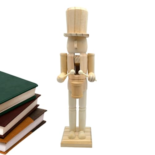 Jlobnyiun Nussknacker aus Holz, unbemalt mit Haselnuss und Walnüssen | Blanko Holzfiguren mit einer Malfunktion zum Basteln, kreative Tischpuppendekoration für Jlobnyiun Nussknacker aus Holz, unbemalt mit Haselnuss und Walnüssen | Blanko Holzfiguren mit einer Malfunktion zum Basteln, kreative Tischpuppendekoration für von Jlobnyiun