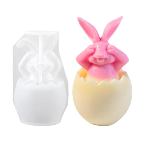 Jlobnyiun Ostern Gießformen - Kaninchen Silikonform, Ostereier Kaninchen Kerzenform | Leichte Kerzenherstellung Formen, Osterhasen Dekorationen, Wachsform Jlobnyiun Ostern Gießformen - Kaninchen Silikonform, Ostereier Kaninchen Kerzenform | Leichte Kerzenherstellung Formen, Osterhasen Dekorationen, Wachsform von Jlobnyiun