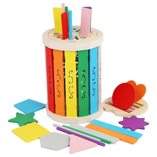 Jlobnyiun Spielzeug zum Sortieren von Farben, Spielzeug zur Farbabstimmung | Sortierbox für Farbformen aus Holz, sensorisches Spielzeug für die Entwicklung des Kindes Jlobnyiun Spielzeug zum Sortieren von Farben, Spielzeug zur Farbabstimmung | Sortierbox für Farbformen aus Holz, sensorisches Spielzeug für die Entwicklung des Kindes von Jlobnyiun