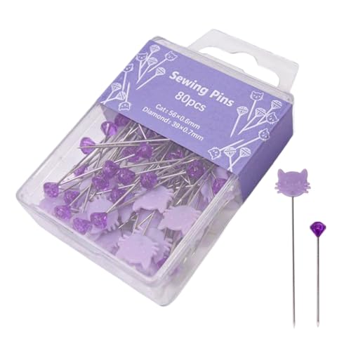 Jlobnyiun Stecknadeln, gerade, 80 x Steppnadeln, Zubehör zur Befestigung von Stoff, für die Herstellung von Schmuck, Deko und Jlobnyiun Stecknadeln, gerade, 80 x Steppnadeln, Zubehör zur Befestigung von Stoff, für die Herstellung von Schmuck, Deko und von Jlobnyiun