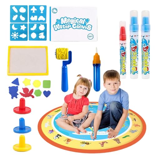 Jlobnyiun Wasserzeichenmatte, Doodle-Zeichenmatte, lustiges Graffiti-Pad, 80 x 80 cm, wiederverwendbare Leinwand, multifunktionales Lernspielzeug für Kinder, Geburtstag, Klassenzimmer, Wohnzimmer Jlobnyiun Wasserzeichenmatte, Doodle-Zeichenmatte, lustiges Graffiti-Pad, 80 x 80 cm, wiederverwendbare Leinwand, multifunktionales Lernspielzeug für Kinder, Geburtstag, Klassenzimmer, Wohnzimmer von Jlobnyiun