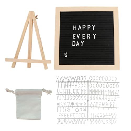 Letter Board Schild | Holzrahmen Filz-Buchstabenbrett - Dekorative Wechseltafel Für Klassenzimmer Kindergarten Krankenhaus Restaurant Café Nachrichtendisplay von Jlobnyiun
