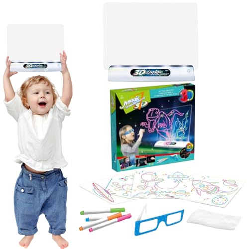 Magic 3D Schreibkarte – LED-Zeichenstempel für fluoreszierende leichte Doodle-Tafel | PAD SKETH GLOW GLOW GLOW, Kreatives Kunst-Tablett, Neon Zeichenbrett, lustiges Malspielzeug P Magic 3D Schreibkarte – LED-Zeichenstempel für fluoreszierende leichte Doodle-Tafel | PAD SKETH GLOW GLOW GLOW, Kreatives Kunst-Tablett, Neon Zeichenbrett, lustiges Malspielzeug P von Jlobnyiun