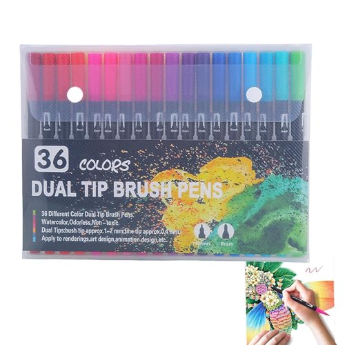Marker und Pinsel Set mit feiner Doppelspitze, Künstlerfarbstift-Set | Marker mit Doppelspitze zum Schreiben für - Marker mit Doppelspitze n Marker und Pinsel Set mit feiner Doppelspitze, Künstlerfarbstift-Set | Marker mit Doppelspitze zum Schreiben für - Marker mit Doppelspitze n von Jlobnyiun