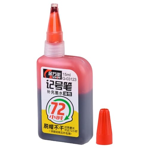 Nachfülltinte für Permanentmarker, Tinte für Marker,Super Color Permanent 72 Stunden Nachfülltinte | Wasserfestes Bastelzubehör, ölbasiertes Marker-Zubehör für Marker Nachfülltinte für Permanentmarker, Tinte für Marker,Super Color Permanent 72 Stunden Nachfülltinte | Wasserfestes Bastelzubehör, ölbasiertes Marker-Zubehör für Marker von Jlobnyiun