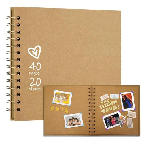Supplies Junk Journal – Fotoalbum, flexibles Gästebuch Landebedarf | Kunst- und Handwerksprojekte, 360-Grad-Drehung Fotoalbum zum Schreiben, Zeichnen von Jlobnyiun