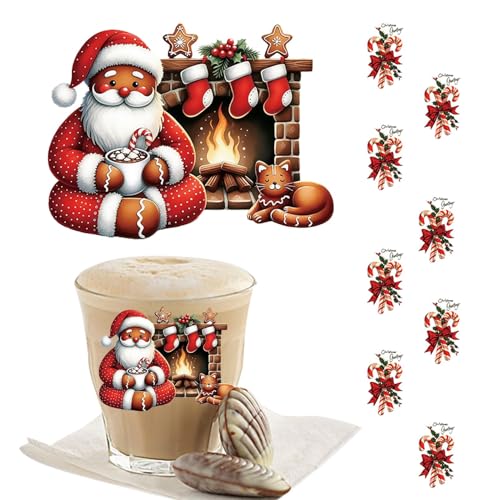 Weihnachtsglasaufkleber, Aufkleber für Weihnachtsflaschen | Wasserfeste Weihnachts-Abziehbilder, Glasbecheraufkleber für Weihnachtsornamente, künstlerische Aufkleber für Flaschen Weihnachtsglasaufkleber, Aufkleber für Weihnachtsflaschen | Wasserfeste Weihnachts-Abziehbilder, Glasbecheraufkleber für Weihnachtsornamente, künstlerische Aufkleber für Flaschen von Jlobnyiun