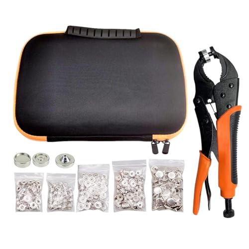 Werkzeug für Kippverschluss, Schraubverschluss, robustes Schießverschluss-Set, automatisches Nähknopf-Set mit Stoffetui Werkzeug für Kippverschluss, Schraubverschluss, robustes Schießverschluss-Set, automatisches Nähknopf-Set mit Stoffetui von Jlobnyiun