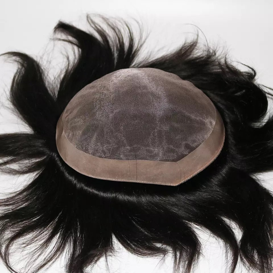Center Crown Weiche Indien Menschen Haar Toupee Center Crown Weiche Indien Menschen Haar Toupee von JluxuryhairUK