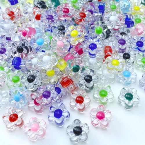 Acryl-Blumen-Perlen, Bonbonfarben, transparent, Kunststoff, Pastellfarben, Abstandshalter, Perlen mit Loch, für Bastelarbeiten, Windspiele, Sonnenfänger, Halsketten, Armbänder, Ohrringe Acryl-Blumen-Perlen, Bonbonfarben, transparent, Kunststoff, Pastellfarben, Abstandshalter, Perlen mit Loch, für Bastelarbeiten, Windspiele, Sonnenfänger, Halsketten, Armbänder, Ohrringe von Jmassyang