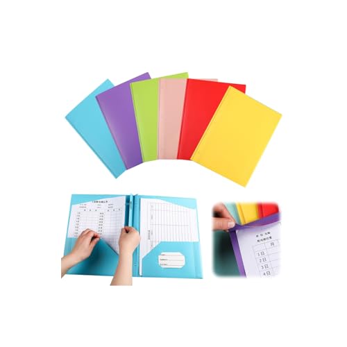 Aktendeckel A4, 6 Farbe Sammelmappe Kunststoff mit Taschen, Wasserdicht Dokumentenmappe Farbig für Schule und Büro zum Ordnet Einzelne Blätter von Jmwedia