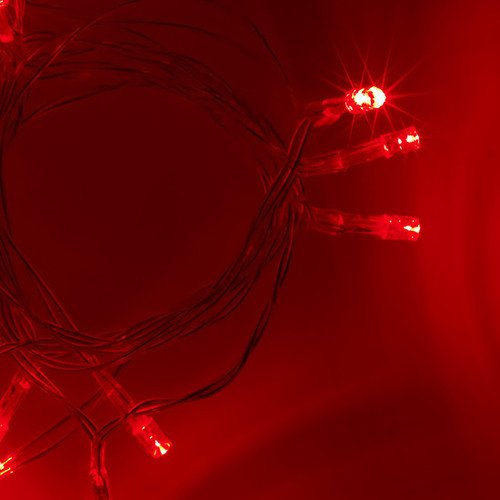 JnDee USB Lichterkette 20er LED 3.5M Rot fairy lights Christmas mit USB-Anschluss von JnDee