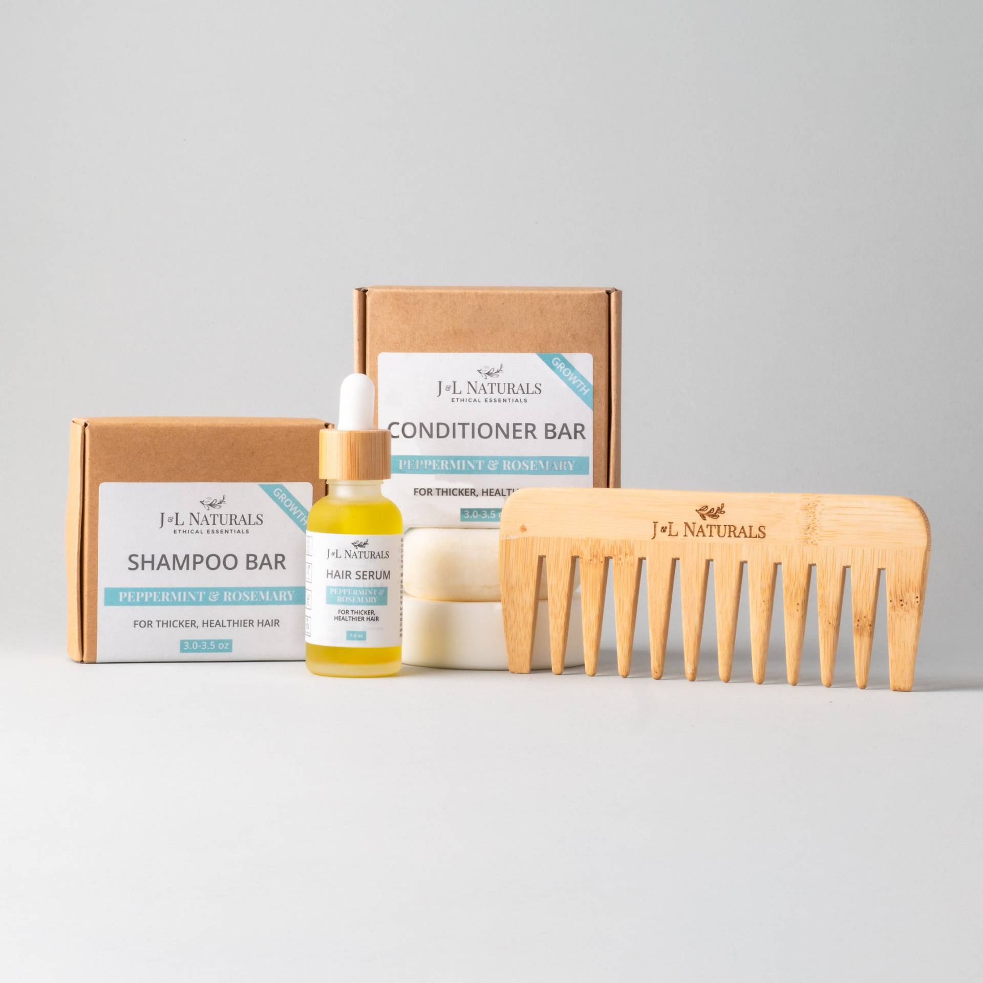 Pfefferminze + Rosmarin | Natürliches Haarpflege-Kit Für Das Wachstum Vegane Haarprodukte Natürliche Haar Seifenstücke Haaröl Haarkamm Pfefferminze + Rosmarin | Natürliches Haarpflege-Kit Für Das Wachstum Vegane Haarprodukte Natürliche Haar Seifenstücke Haaröl Haarkamm von JnLNaturals