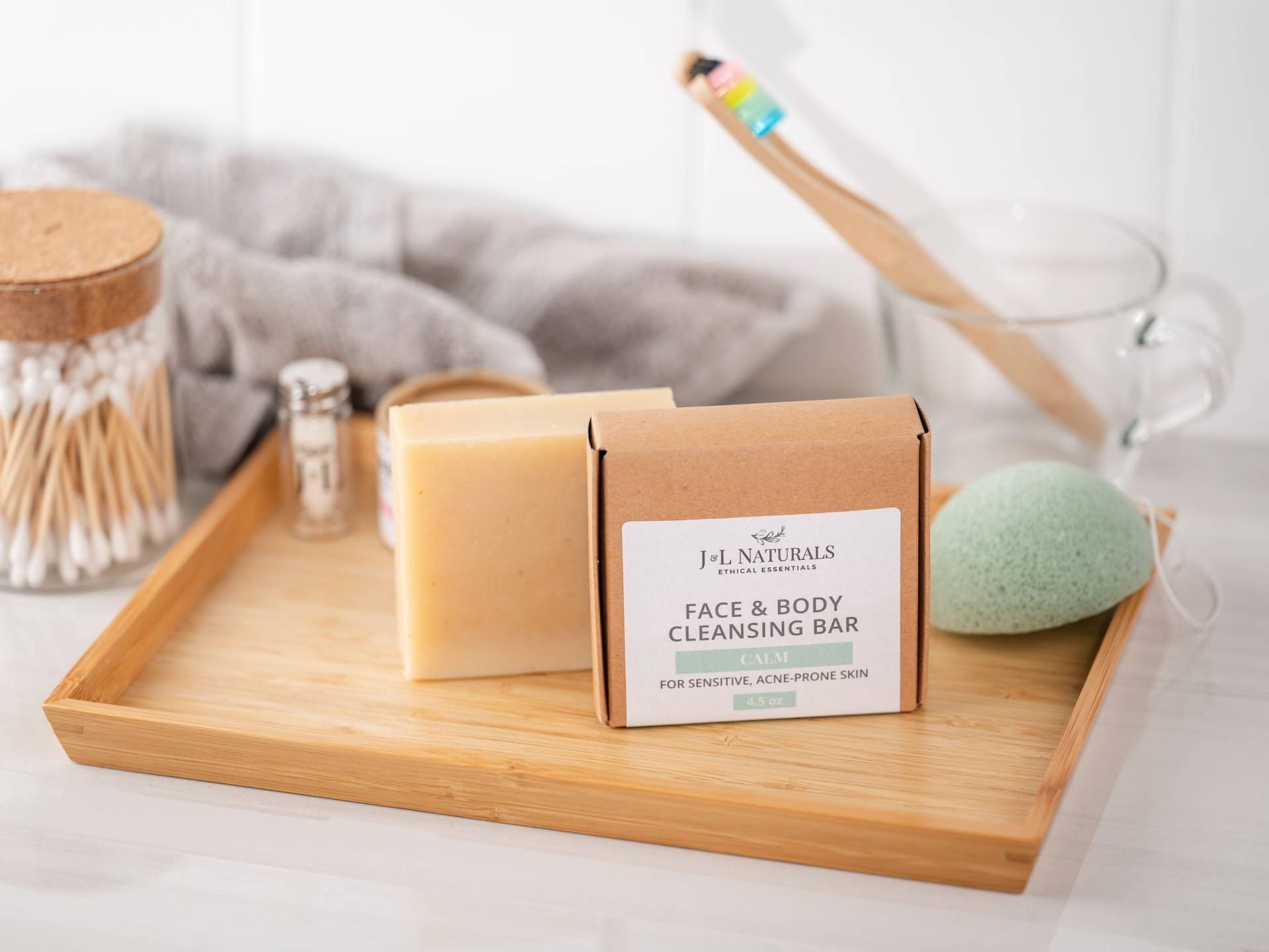 Lavendel + Teebaum | Calm Face & Body Soap Bar Für Empfindliche Haut Vegane Gesichtsreinigung Natürliche Gesichtspflege Geschenke Mama von JnLNaturals