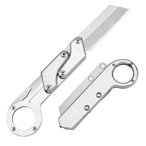 Joa Klappmesser 7" Taschenmesser Leicht Aus Stahl 5CR13 & Loch, Klein Outdoor Survival Messer Edc Jagdmesser Multi Mechanischer faltmesser, Scharfes Einhandmesser mit Clip, Geschenk für Damen Männer von Joa