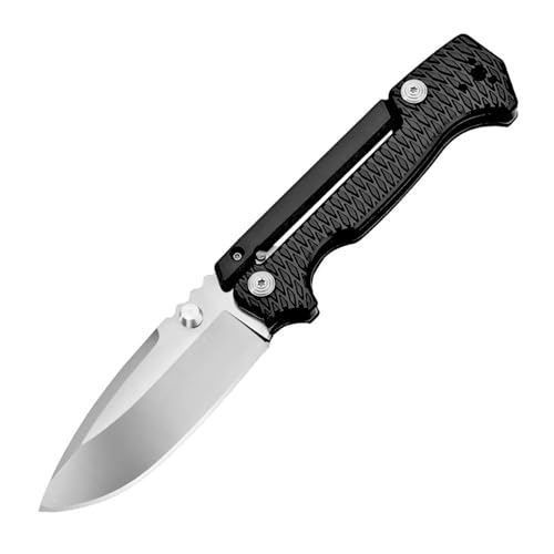 Klappmesser 8.54" Taschenmesser Rutschfest Aus Stahl S35VN, Alu Schwarz, Outdoor Edc Messer Survival Jagdmesser, Klein neck knife Tanto Multitool, Scharfes Einhandmesser mit Clip,Geschenk für Männer von Joa