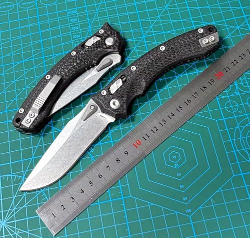 Joa Klappmesser 9" Taschenmesser Metall Aus Stahl M390 & Kohlefaser, Klein Outdoor Survival Messer Edc Jagdmesser, Scharfes Einhandmesser mit Axis lock & Clip, Geschenk für Männer, Fasching Joa Klappmesser 9" Taschenmesser Metall Aus Stahl M390 & Kohlefaser, Klein Outdoor Survival Messer Edc Jagdmesser, Scharfes Einhandmesser mit Axis lock & Clip, Geschenk für Männer, Fasching von Joa
