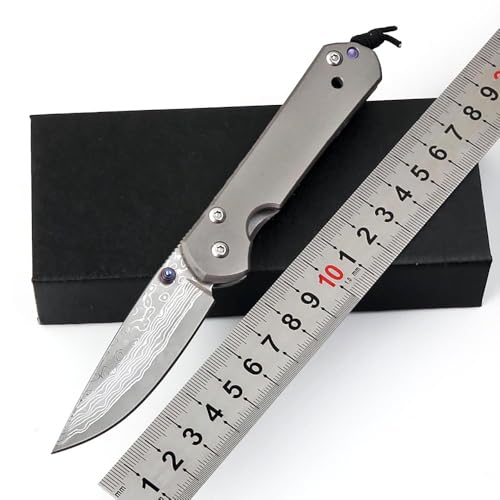 Joa Klappmesser Damast Titan Taschenmesser aus Damaststahl Praktisch Damaszener Klein Outdoor edc messer Survival Jagdmesser scharfer Einhandmesser/clip,Geschenk für Männer Joa Klappmesser Damast Titan Taschenmesser aus Damaststahl Praktisch Damaszener Klein Outdoor edc messer Survival Jagdmesser scharfer Einhandmesser/clip,Geschenk für Männer von Joa