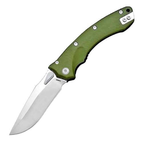 Joa Klappmesser Einzigartig Taschenmesser Grün aus Knopfdruck & G10 Stahl outdoor messer survival von Joa