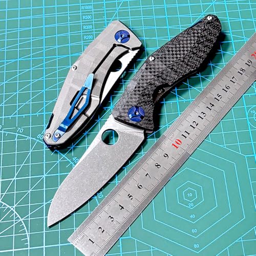 Joa Klappmesser Titan Taschenmesser Aus Titanlegierung Carbon Kohlefaser, Scharfe Stahl S90V klingen messer, EDC messer Outdoor, Jagdmesser Einhandmesser Camping, Survival neck knife Joa Klappmesser Titan Taschenmesser Aus Titanlegierung Carbon Kohlefaser, Scharfe Stahl S90V klingen messer, EDC messer Outdoor, Jagdmesser Einhandmesser Camping, Survival neck knife von Joa