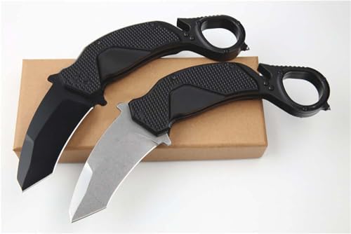 Joa Klappmesser mit klauen Klein Taschenmesser aus stahl N690 Alu Outdoor edc messer Survival multi Jagdmesser scharfes einhandmesser/clip,Geschenk für Männer von Joa