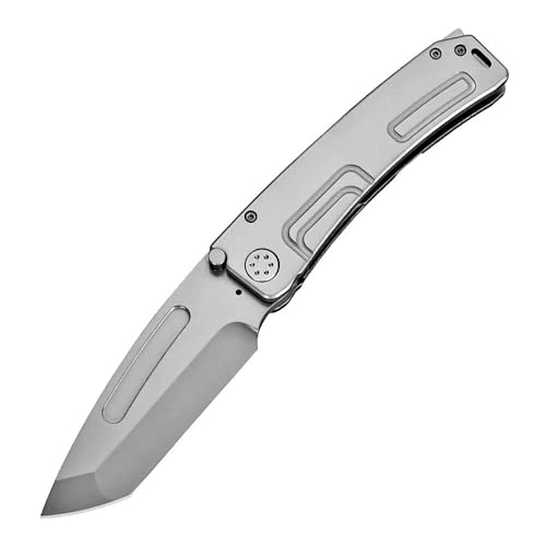 Kleines handliche werkzeug stahl messer scharf rutschfest survival wandern outdoor Taschenmesser metall Klappmesser Jagdmesser D2 pocket neck knife messer edc flipper taktisches tanto einhandmesser von Joa