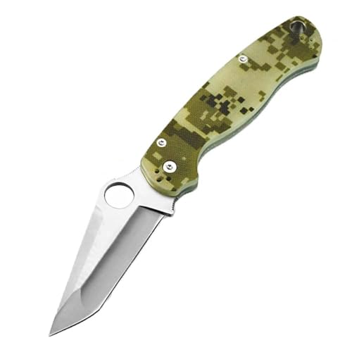 Joa Taschenmesser Geschickt Klappmesser Flipper Faltmesser Outdoor EDC messer Tanto Pocket folding neckknife Tarnung G10/clip von Joa