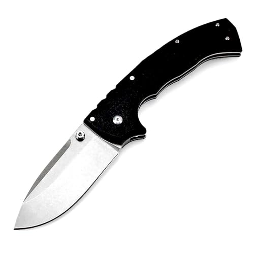 Joa Taschenmesser Recurve Klappmesser tanto messer stahl AUS10A, Schwarz G10, Outdoor Messer Survival, praktische edc messer Jagdmesser, Camper scharfes einhandmesser, mit gürtelclip Joa Taschenmesser Recurve Klappmesser tanto messer stahl AUS10A, Schwarz G10, Outdoor Messer Survival, praktische edc messer Jagdmesser, Camper scharfes einhandmesser, mit gürtelclip von Joa