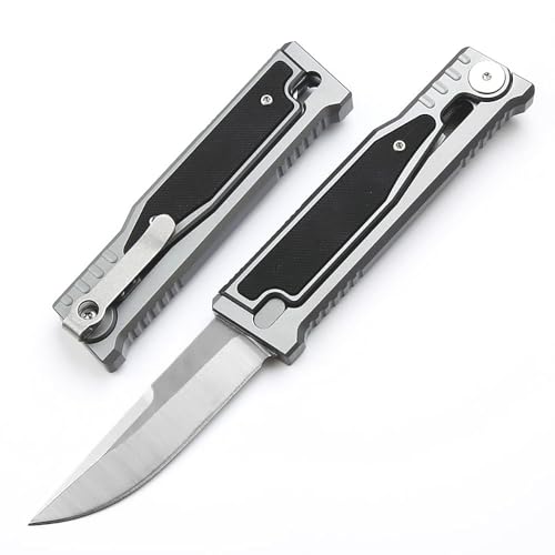 Joa Taschenmesser Slim Klappmesser Alu Stahl knopfdruck klein Edc Multi messer tanto D2 von Joa