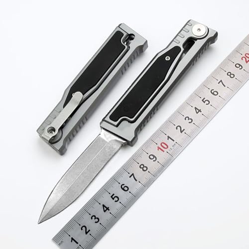 Joa Taschenmesser Slim Klappmesser Alu Stahl knopfdruck klein Edc Multi messer tool D2 von Joa