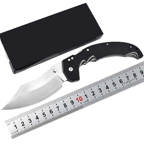 Joa Taschenmesser lang Klappmesser Recurve AUS-10A Stahl Messer Schwarz G10 Joa Taschenmesser lang Klappmesser Recurve AUS-10A Stahl Messer Schwarz G10 von Joa