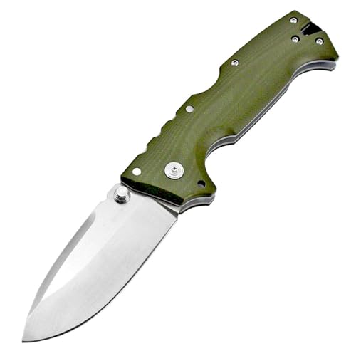 Joa messer Klappmesser Robust Taschenmesser Grün tanto messer Stahl klinge, G10 griff, Outdoor Messer Survival, praktische edc messer Jagdmesser, Camping scharfes einhandmesser von Joa