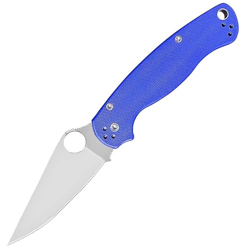 Joa taschenmesser Tragbar klappmesser scharf Outdoor messer Survival jagdmesser 440 stahl Aus messer loch metal messer multi Handliches Handwerkzeuge EDC Gürtelmesser Blau von Joa