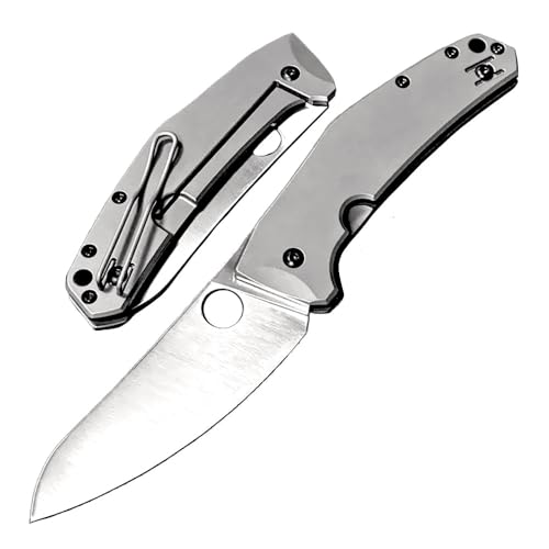 Klappmesser 7.68" Taschenmesser Robust Titan, Edelstahl LC200N & Keramiklager, Scharfe Stahl Messer, EDC Outdoor messer, Jagdmesser Einhandmesser Camping, Survival Einzigartig klein neck knife messer von Joa