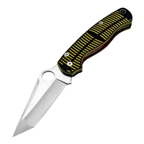 Klappmesser 8.3" Taschenmesser Tragbar aus Bunt G10 & Stahl outdoor messer survival edc messer Klein Jagdmesser, Loch scharfes einhandmesser, Pocket folding neck knife hals messer geschenk für männer von Joa