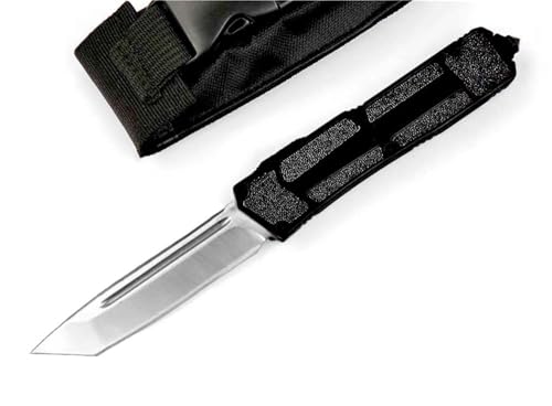 Klappmesser 8.7" Taschenmesser aus knopfdruck & Stahl 440c, schwarz Alu, Outdoor Messer Survival Edc Jagdmesser, Mechanischer faltmesser, scharfe einhandmesser tanto, Tragbare Camping messer scheide Klappmesser 8.7" Taschenmesser aus knopfdruck & Stahl 440c, schwarz Alu, Outdoor Messer Survival Edc Jagdmesser, Mechanischer faltmesser, scharfe einhandmesser tanto, Tragbare Camping messer scheide von Joa