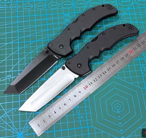 Klappmesser 9.2" Taschenmesser Robust edc mit Knopfdruck G10 & S35VN Stahl messer outdoor, Professionelle klappbare Messer, Kleines Scharfes Jagdmesser einhandmesser, Survival gegen Universalmesser von Joa