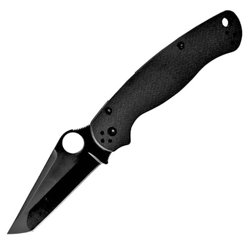 Klappmesser Edc Taschenmesser Tanto Klein Outdoor aus G10 Loch Neck Knife S30V Stahl Messer Survival Camping messer Angeln Jagdmesser Einhandmesser Scharfes, Schwarz Klappbar messer mit taschenclip von Joa