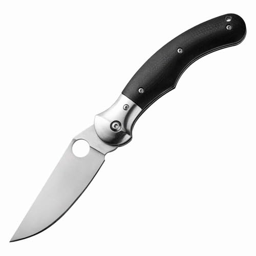 Outdoor klappmesser Slim tragbar taschenmesser Survival aus schwarz G10 loch stahl messer edc camping messer & werkzeug Rutschfest jagdmesser einhandmesser Scharfes, Klappbare messer mit taschenclip von Joa
