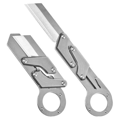 Taschenmesser Klappmesser, Edelstahl Morphing Messer, Tragbare EDC Messer, Outdoor Camping Mehrzweck Jagdmesser mit 3mm dicker Klinge für Wildnisabenteuer und Überleben Messer, Mechanischer faltmesser von Joa